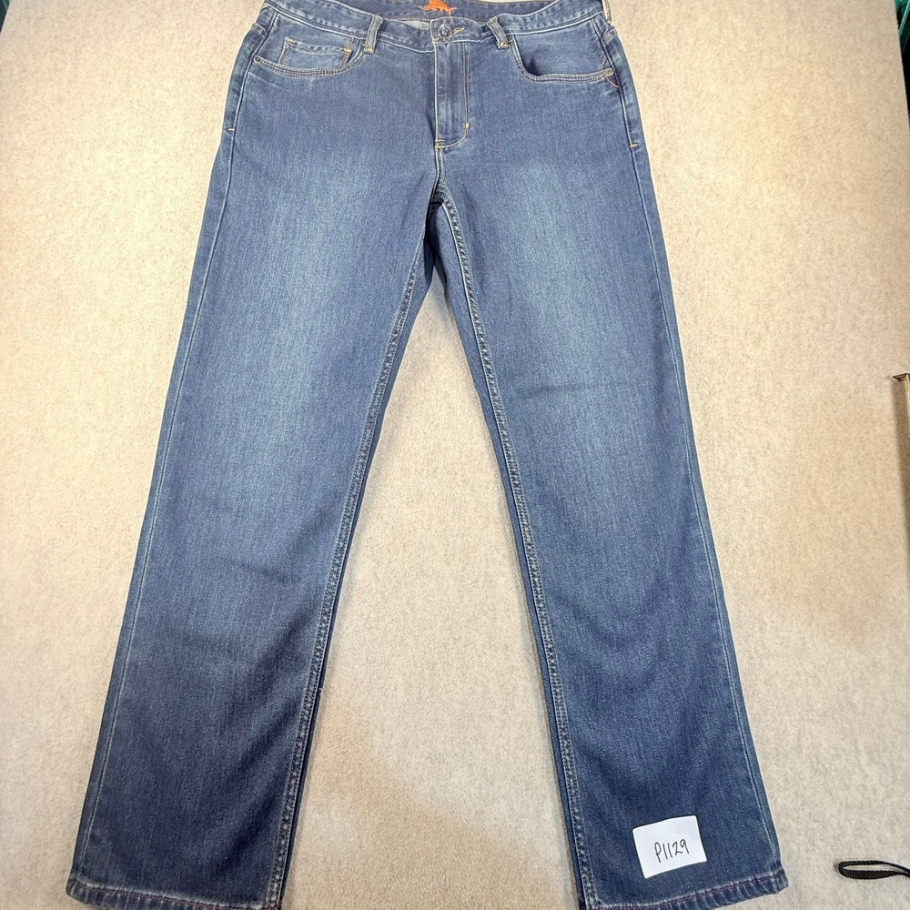 Tommy Bahama Mens Straight Leg Jeans Blue Medium Wash Stretch 35x29